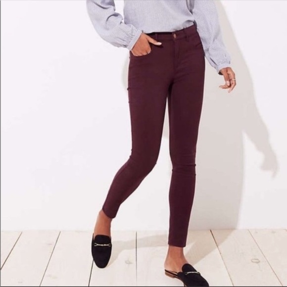 LOFT Pants - LOFT sateen skinny pants
